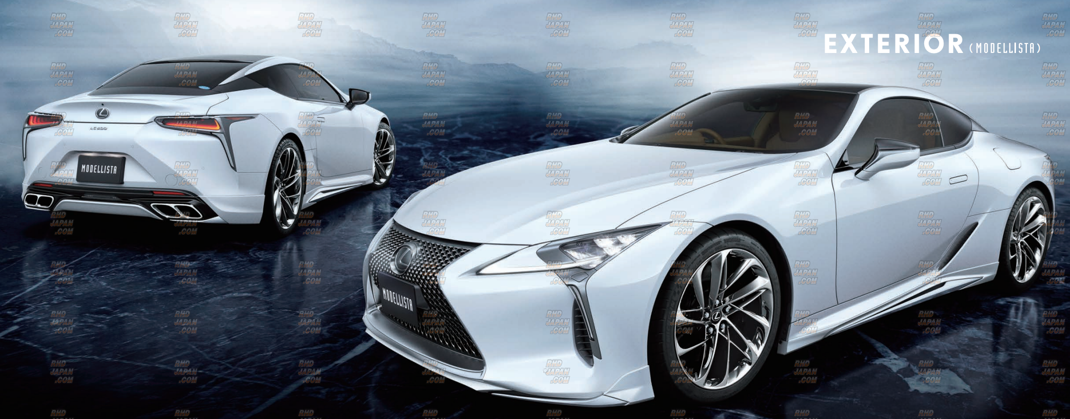 Modellista Aero Parts Set Side Skirt Set Unpainted - Lexus LC500